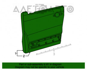 Ușă asamblată față dreapta Fiat 500L 14- verde PGQ