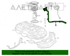 Заливная горловина топливного бака Fiat 500L 14- 1.4T