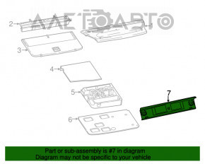 Capac portbagaj Fiat 500L 14- negru, zgarieturi