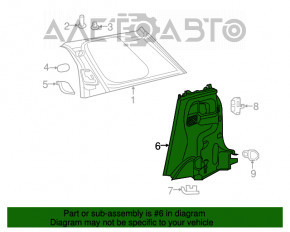 Capotă arc stânga Fiat 500L 14- negru