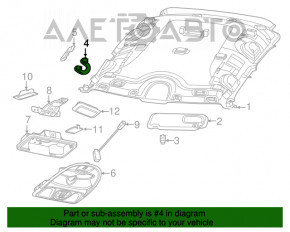 Ручка потолка задняя правая Fiat 500L 14- серая тип 1