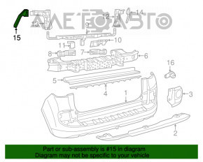 Suportul pentru bara spate stânga exterior Fiat 500L 14-17