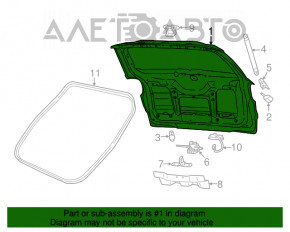 Ușa portbagajului goală pentru Fiat 500L 14- sub cameră