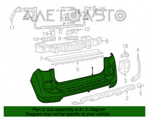 Bara spate completă Fiat 500L 14-17 pre-restilizare Trekking fără senzori de parcare