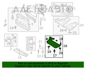 Protecție pentru bara de protecție față Ford Fusion mk5 17-20 stânga, ușor uzată.