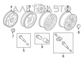 Запасное колесо докатка Lincoln Nautilus 19-23 R18 155/70