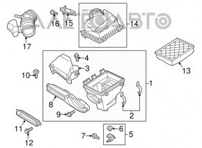 Воздуховод на фильтр Ford Fusion mk5 13-20 1.5Т 1.6T 2.0T 2.5 без резонатора новый неоригинал