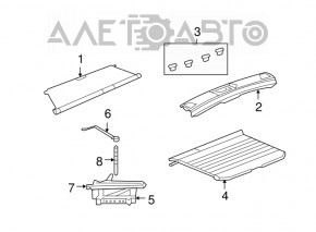 Capac portbagaj Jeep Compass 11-16 negru, uzat