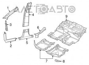 Capac prag fata stanga Jeep Cherokee KL 14- negru, uzat