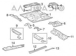 Защита днища правая Toyota Camry v50 12-14 usa надрывы, потерта