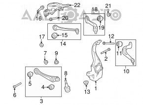 Цапфа передняя левая Audi A4 B8 08-12 дорест