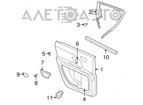 Capacul usii spate dreapta Dodge Journey 11- piele neagra