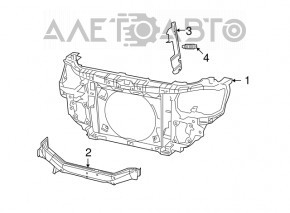 Deflectorul radiatorului stânga Dodge Journey 11-