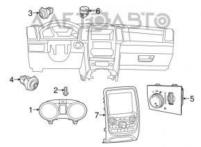 Кнопка зажигания Start-Stop Dodge Journey 11- автозапуск