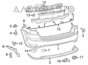 Крепление заднего бампера правое Dodge Journey 14- новый OEM оригинал