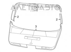 Обшивка двери багажника нижняя Dodge Journey 11- черный, царапины, без заглушки