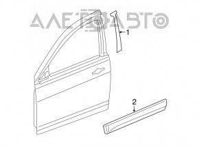 Capac usa inferioara fata stanga Jeep Patriot 11-17 structura