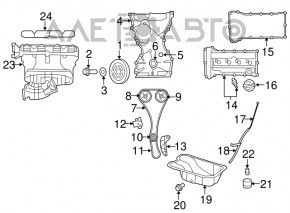 Colectorul de admisie pentru Jeep Compass 11-16 cu clapete, șurubul de fixare al senzorului este rupt.