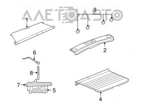 Capac portbagaj Jeep Patriot 11-17 bej, zgârieturi, plastic decolorat