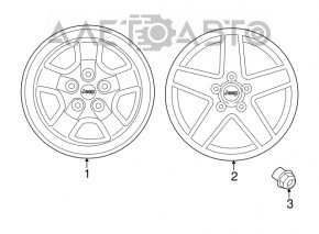 Set de jante R16 4 bucăți pentru Jeep Patriot 11-17 tip 1 din metal