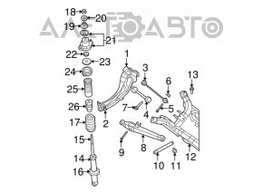 Capac spate stânga Jeep Patriot 11-17 cu braț de control.