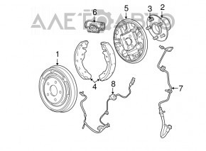 Tambur de frână spate stânga Jeep Compass 11-16