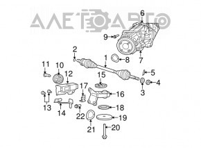 Ax cu roți spate dreapta pentru Jeep Compass 11-16 2.4