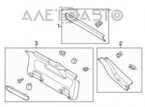 Обшивка двери багажника нижняя Ford Focus mk3 15-18 рест 5d, черн, царапины