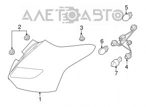 Lampa dreapta Ford Focus mk3 15-18 restilizat 5 uși halogen