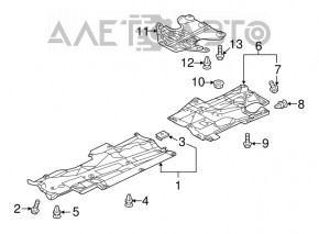 Защита днища левая Mazda 6 13-17 трещина