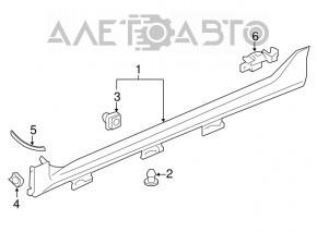 Bara dreapta Honda Civic X FC 16-21 4d argintie