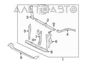 Grila superioară a televizorului Subaru Forester 14-18 SJ, nouă, originală