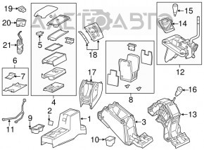 Capacul manetei de schimbare a vitezelor pentru cutia de viteze Jeep Compass 11-16 tip 2.