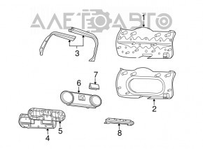 Capacul portbagajului dreapta sus Jeep Compass 11-16 negru.