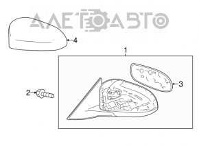 Зеркало боковое правое Toyota Camry v50 12-14 usa SE