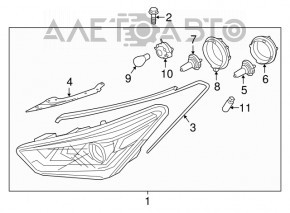 Suport far stânga, sus, interior Hyundai Santa FE Sport 13-18