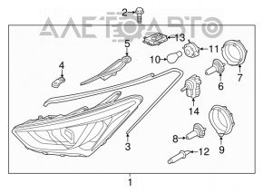 Suport far dreapta sus interior Hyundai Santa FE Sport 13-18