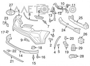 Prindere buza bara fata stanga Toyota Rav4 16-18 restilizat nou neoriginal.