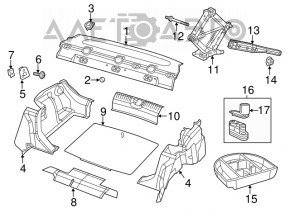 Полка задняя Dodge Dart 13-16 черн