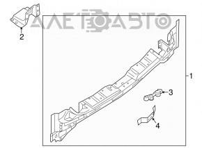 Panoul din spate al Infiniti JX35 QX60 13- este format din 2 piese, cu găuri de montaj