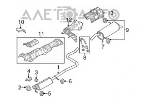 Silentioză spate cu tanc pentru Ford Fiesta 11-19 1.6 4d.