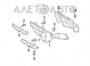 Colector de evacuare cu catalizator pentru Ford Fiesta 11-19 1.6