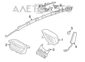 Подушка безопасности airbag коленная водительская левая Ford Fiesta 11-19 сер