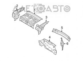 Panoul din spate al modelului Ford Fiesta 11-19, 4 uși, format din 2 piese.