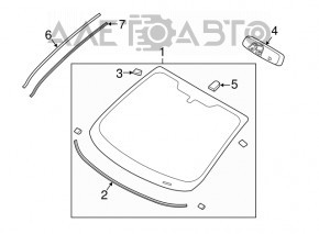 Лобовое стекло Ford Fiesta 11-19 воздух по кромке