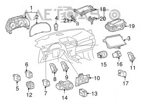 Butonul de pornire/oprire Lexus RX350 RX450h 10-15 tip 1