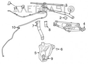 Trapezul de curățare a parbrizului cu motor pentru Fiat 500L 14-