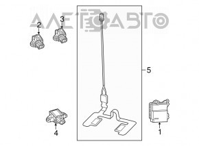 Modulul computerizat al airbag-urilor SRS pentru pernele de aer de siguranță Fiat 500L 14-