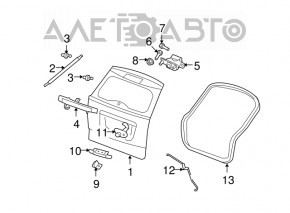 Usa portbagaj goala cu sticla Jeep Compass 11-16 grafit PDM nuantat