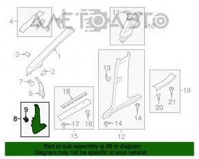 Capacul amortizorului frontal stânga jos Lincoln MKC 15- bej